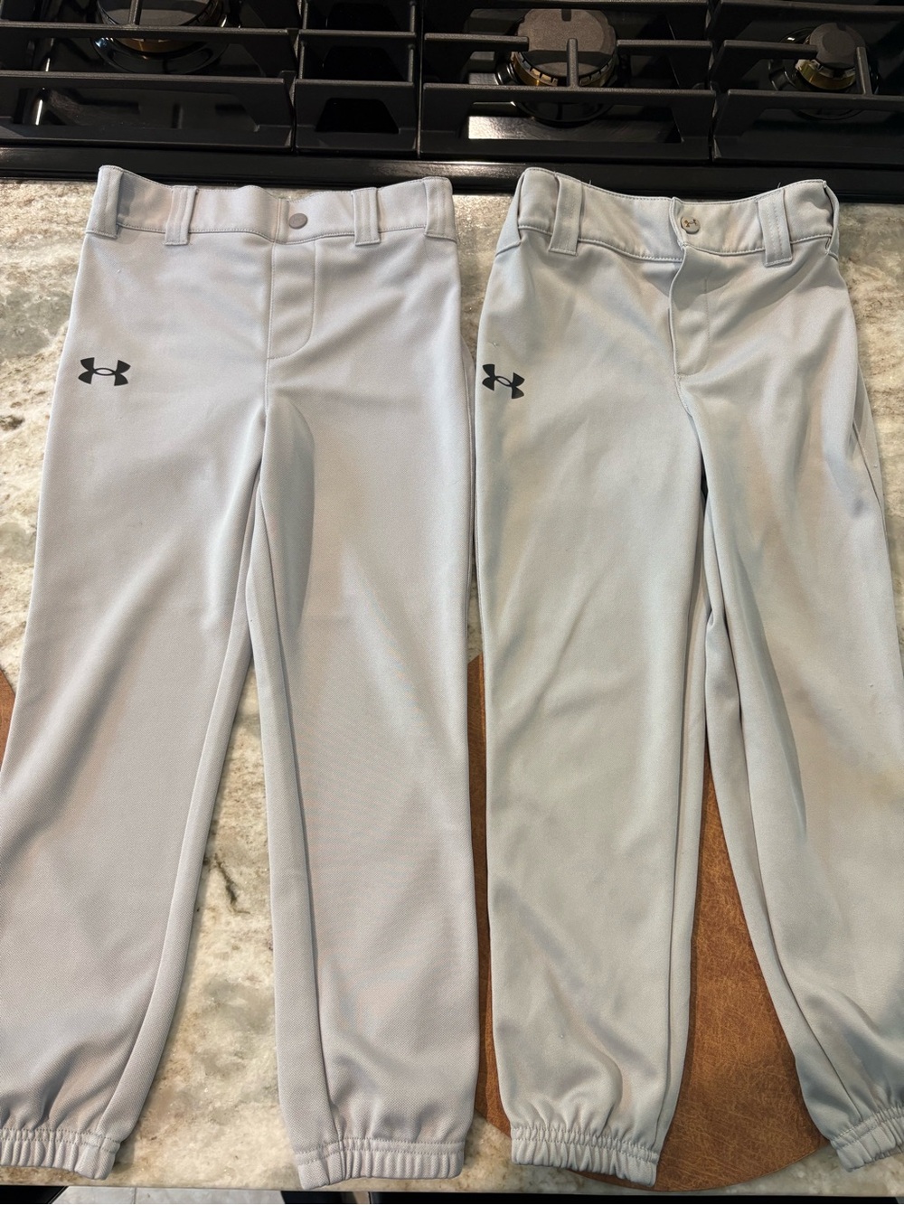 Under Armour Kids Light Gray Baseball Pants - Pair